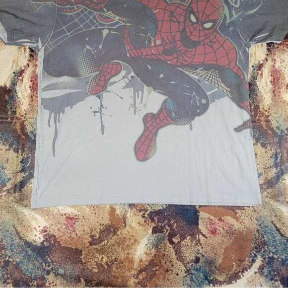 Vintage Spider Man Marvel Shirt AOP All Over Print Comics 2XL RARE 2009 - Picture 4 of 11